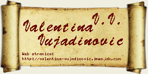 Valentina Vujadinović vizit kartica